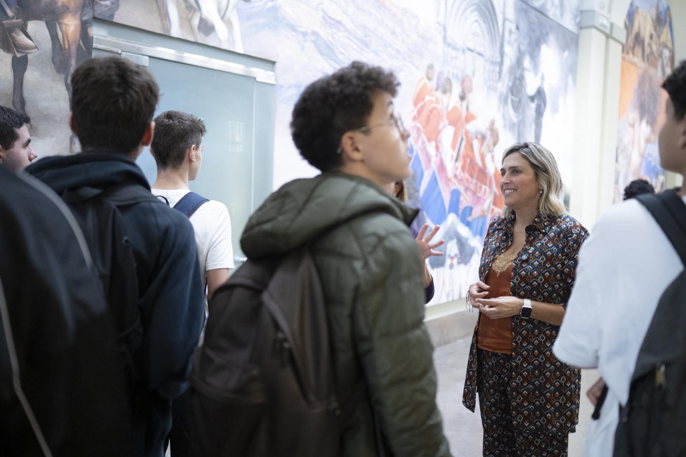 Marta Barrachina recibe a alumnado del IES Llombai de Burriana