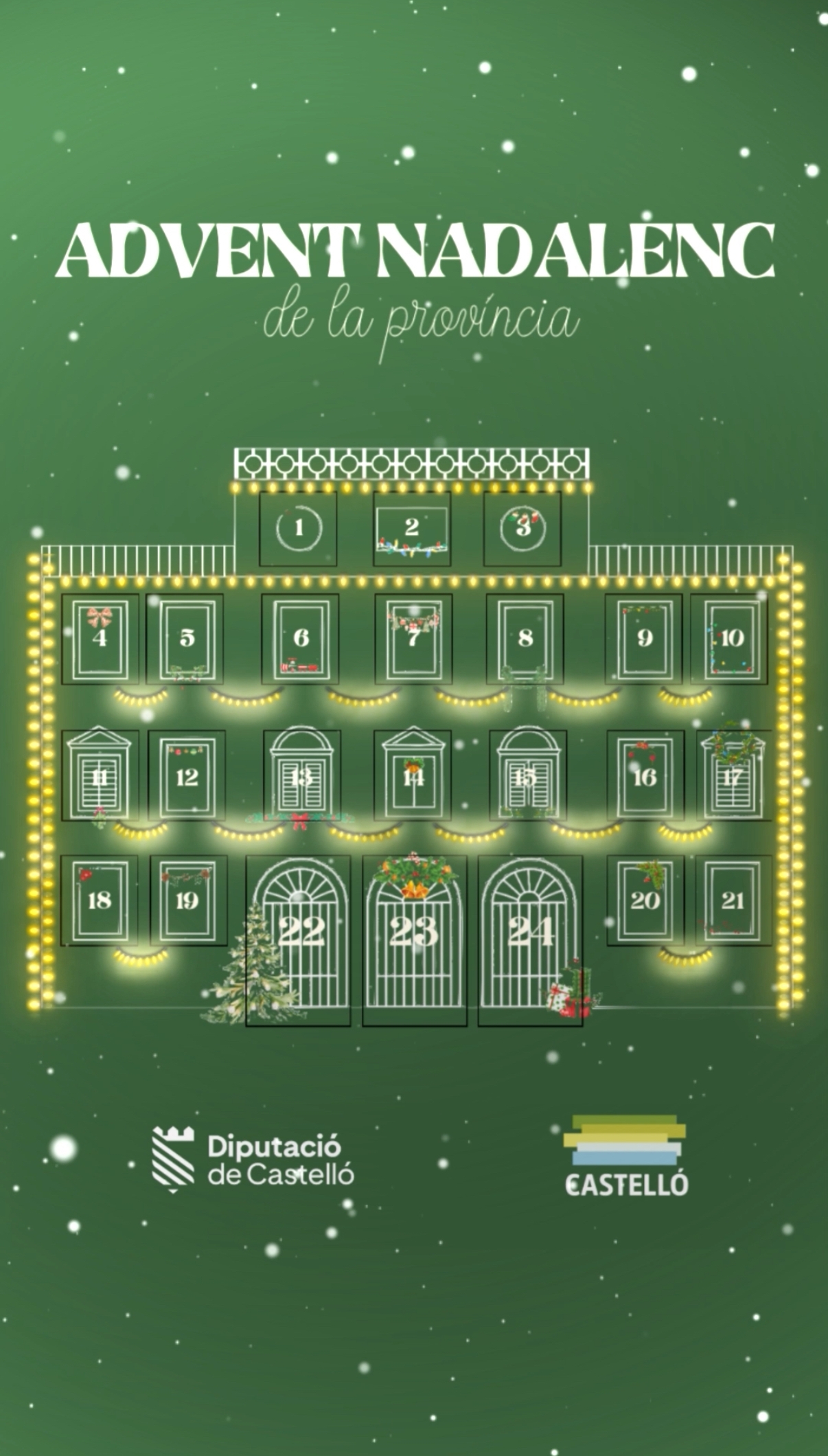 La Diputación de Castellón anima a conocer el lado más navideño de la provincia a través de un calendario de Adviento